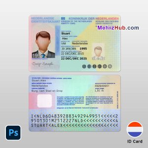 Netherlands ID Card photoshop