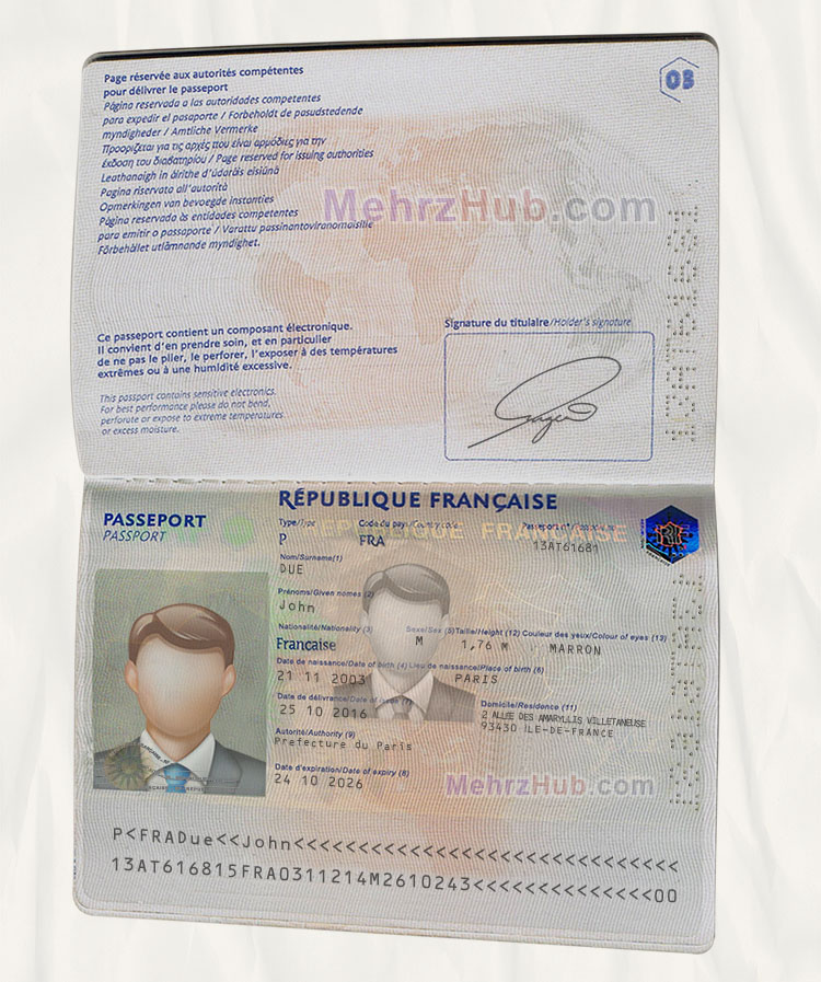 France Passport PSD