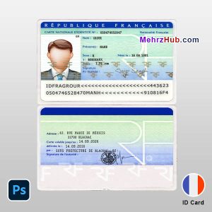 France ID Card Template PSD