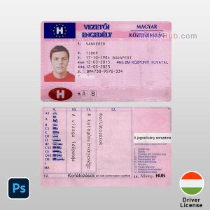 Hungary driver license psd