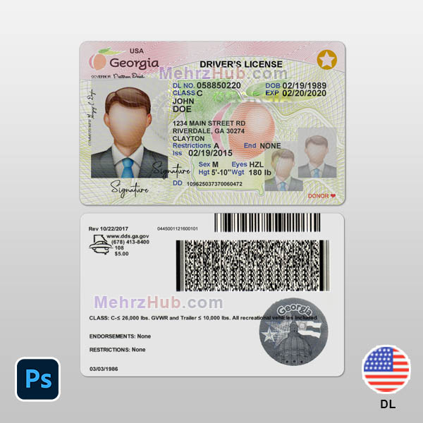 georgia driver license psd