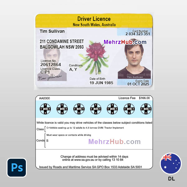 Australia New South Wales Driving License