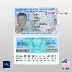 usa passport card psd